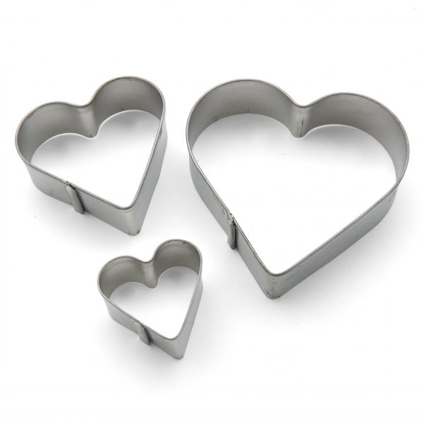 Set of 3 Heart cookie cutters