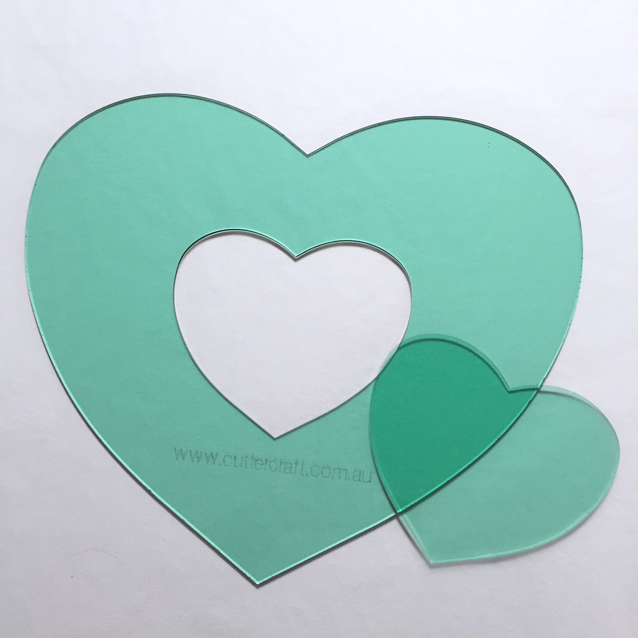 love heart acrylic large template 29cm wide font elephant cut out template