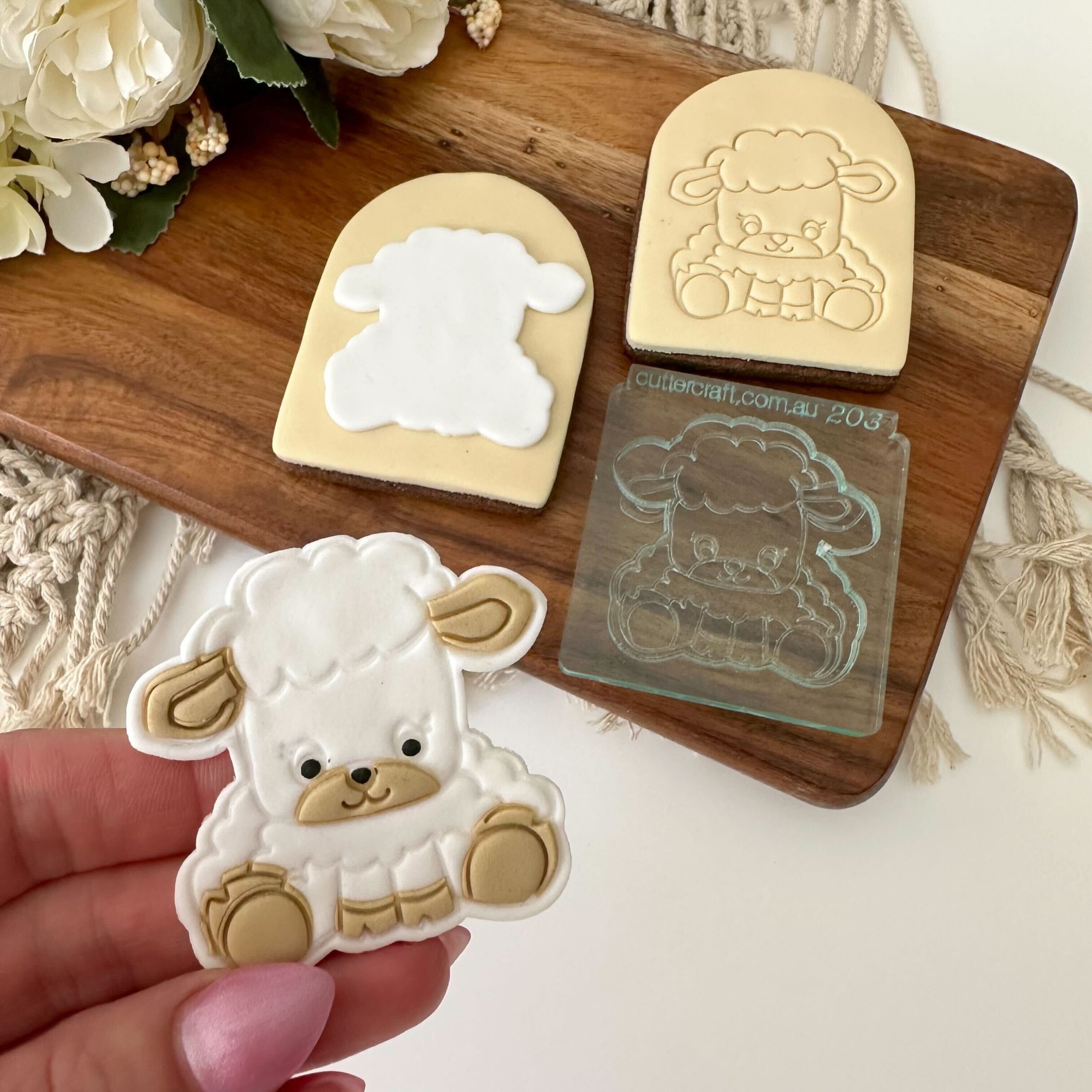 Sheep Face Cookie Cutter, Stamp
