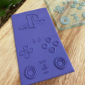 MEM039 Raised Embosser Multi 2up Playstation Logo and Controls Handmade