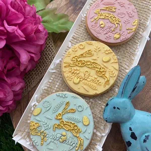 NEM203 Embosser Stamp Happy Easter Mini Impression Handmade 3