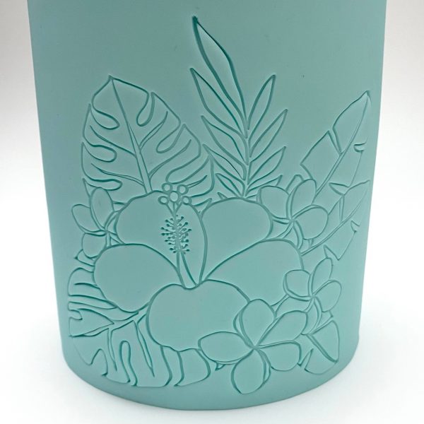 NEM421 Cake Embosser Stencil Large Tropical Flower Handmade 2