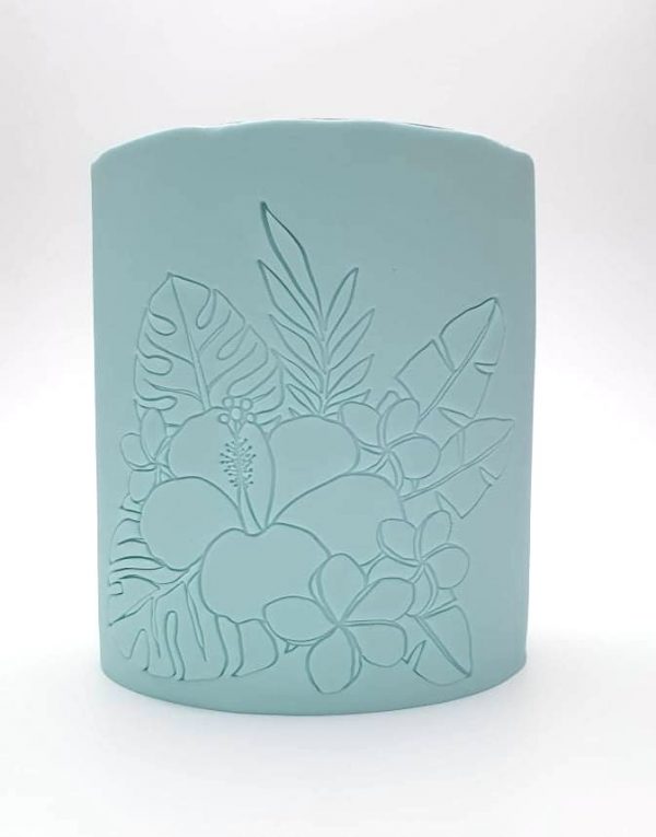 NEM421 Cake Embosser Stencil Large Tropical Flower Handmade 4