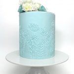 NEM422 Cake Embosser Stencil Large Botanical Flower Handmade 3