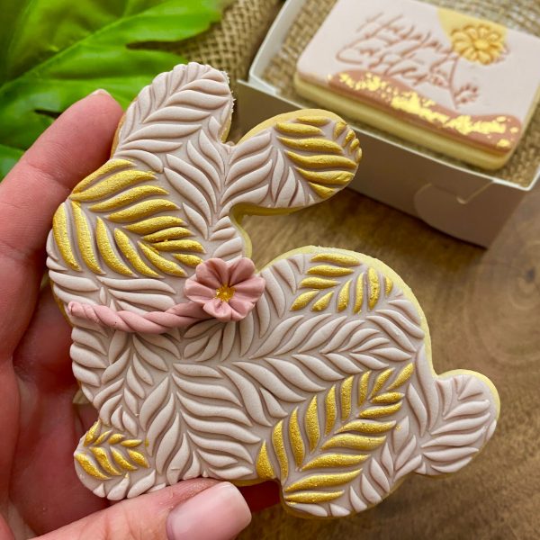 REM106 Embosser Raised Large Tropical Leaves Handmade