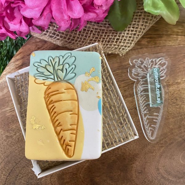 VAR552 Embosser Stamp Carrot, Rabbit, Rabbit in Pot Bucket, Happy Easter Chick Handmade 16